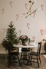 Autocollant mural de Noël - Canne de bonbon de Noël (ensemble de 6)