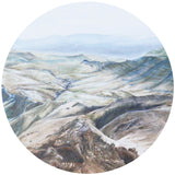 Autocollant mural rond - Crystal Haze