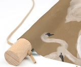Textile Poster - DANCING SWAN earth Annet Weelink Design