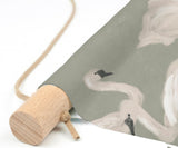 Textielposter - DANSENDE ZWAN groen