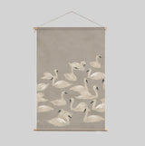 Textile Poster - DANCING SWAN neutral Annet Weelink Design