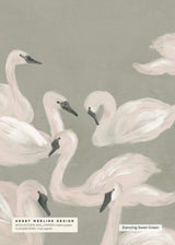 Wallpaper Sample - Dancing Swan Annet Weelink Design