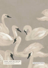 Wallpaper Sample - Dancing Swan Annet Weelink Design