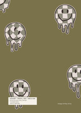 Muestra de papel pintado - Drippy Smiley
