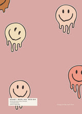 Muestra de papel pintado - Drippy Smiley