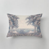 Hand-drawn print cushion suitable for outdoor living spaces