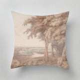 Designer indoor pillow with hand-drawn print by Annet Weelink Design