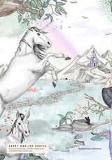Wallpaper Sample - Enchanted Unicorns Annet Weelink Design