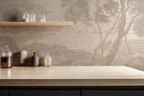 Landschap Behang - Engraved
