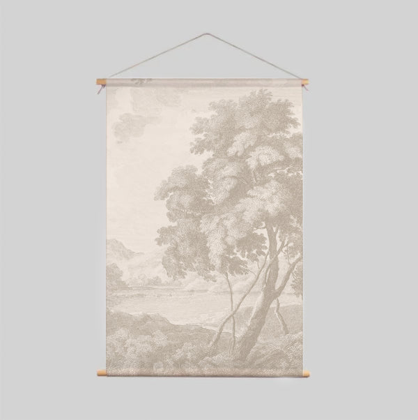 Textile Poster - Engraved beige