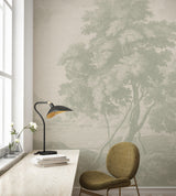 Wallpaper Engraved Green - 300cm width x 280cm height - textile look - second chance - opened packaging