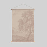 Textielposter - Engraved terra