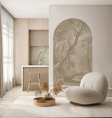 Peel and Stick Arch Wallpaper Decal - etched lake