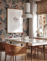 Behang Sample - Feline Forest Flowers