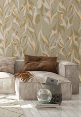 Gold Wallpaper - Fierce Flames Annet Weelink Design