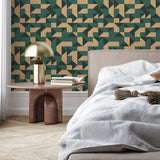 Gold Wallpaper - Guby Cubes Annet Weelink Design
