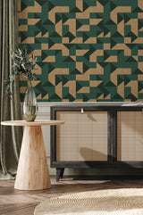 Gold Wallpaper - Guby Cubes Annet Weelink Design