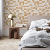 Gold Wallpaper - Guby Cubes Annet Weelink Design