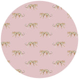 Autocollant mural rond - Leopard Dusty Pink