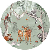 Round wall sticker - Magical Forest