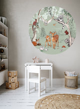 Round wall sticker - Magical Forest