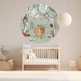 Round wall sticker - Magical Forest