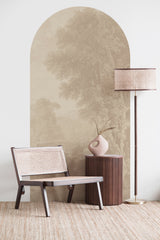 Peel and Stick Arch Wallpaper Decal - misty dreamwood