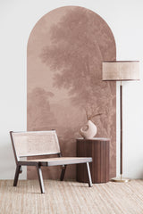 Peel and Stick Arch Wallpaper Decal - misty dreamwood