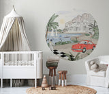 Autocollant mural rond - Monaco