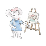 Single Wall Decal - Mouse Painter Annet Weelink Design