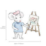 Single Wall Decal - Mouse Painter Annet Weelink Design