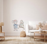 Single Wall Decal - Mouse Painter Annet Weelink Design
