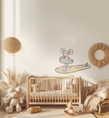 Single Wall Decal - Mouse Surfboard Annet Weelink Design