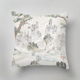 Designer indoor pillow with hand-drawn print by Annet Weelink Design