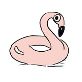 Single Wall Decal - Palm Spring Flamingo Annet Weelink Design