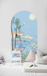 Peel and stick Arch Wallpaper Decal - Palm Springs Annet Weelink Design