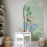 Peel and stick Arch Wallpaper Decal - Palm Springs Annet Weelink Design