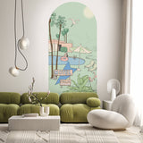 Peel and stick Arch Wallpaper Decal - Palm Springs Annet Weelink Design