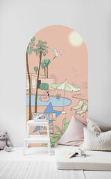 Selbstklebendes Bogendekor für Wände - Palm Springs