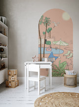 Peel and stick Arch Wallpaper Decal - Palm Springs Annet Weelink Design