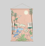 Textile Poster - PALM SPRINGS peach Annet Weelink Design