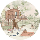 Adesivo da parete rotondo - Pet's Picnic