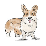 Naklejka na ścianę - Pet's Picnic Corgi