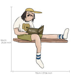 Single Wall Decal - Pet's Picnic Man Annet Weelink Design