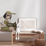 Single Wall Decal - Pet's Picnic Man Annet Weelink Design