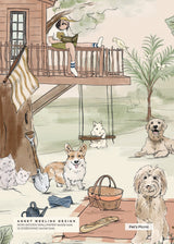 Wallpaper Sample - Pet's Picnic Annet Weelink Design