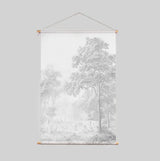 Textile Poster - Romantic Garden grey Annet Weelink Design