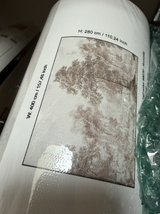 Papel pintado Romantic Garden Brown 400cm de ancho x 280cm de alto - Aspecto textil - segunda oportunidad
