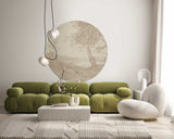 Autocollant mural rond - Clairière sereine