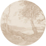 Autocollant mural rond - Clairière sereine